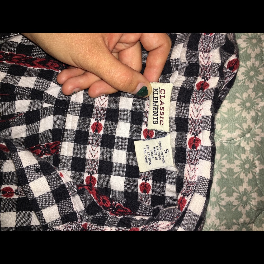 Ladybug Bingham patterned button up shirt